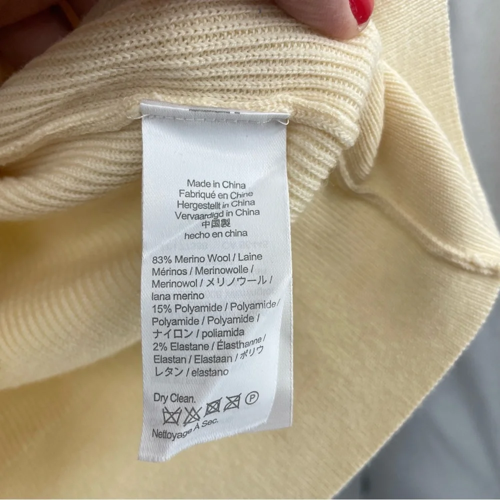 J. Crew Ruffleneck merino wool blend‎ sweater Sz XS ivory cream